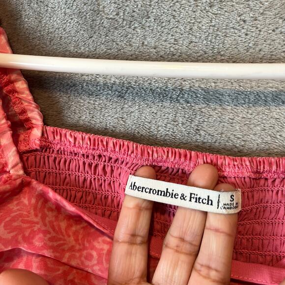 Abercrombie & Fitch Emerson Angel Sleeve Mini Dress Size Small Pink New - Picture 6 of 6